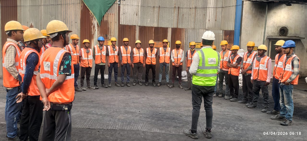 Structural and piping fabrication and erection work at a power plant