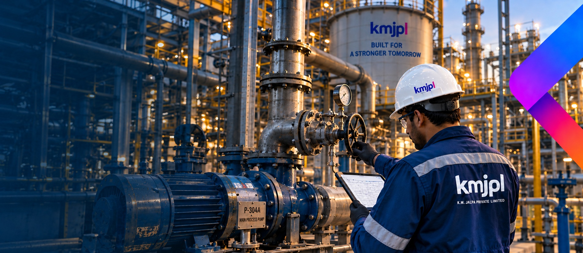 Operation and maintenance activity inside an industrial plant